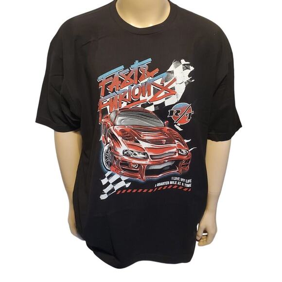 Universal City Studios Fast & Furious Black Graphic T-Shirt Men's 2XL Unisex NWT - Picture 1 of 6